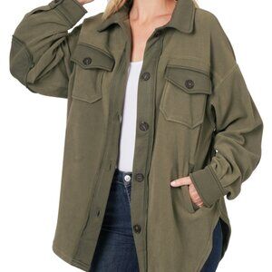 Elbow Patch Pocketed Shacket